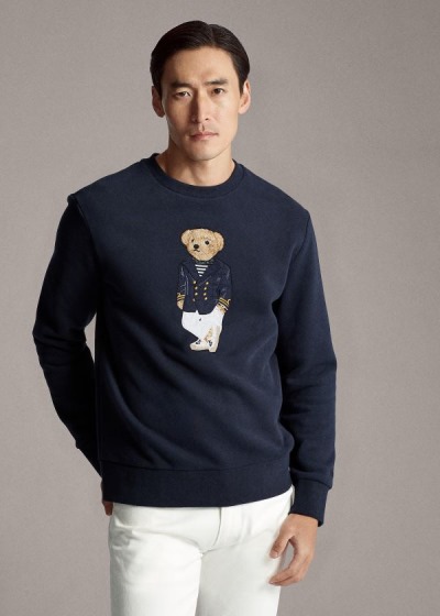 Sudaderas Ralph Lauren Hombre Azul Marino - Polo Bear Fleece - XOBZR0183